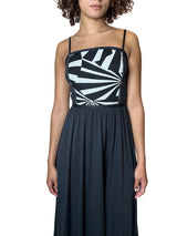 Original Vintage 1970's Black & White Disco Dress UK 8 - 10