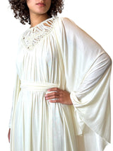 1970's Stunning Vintage Cream Goddess Wedding Dress UK 8 - 14