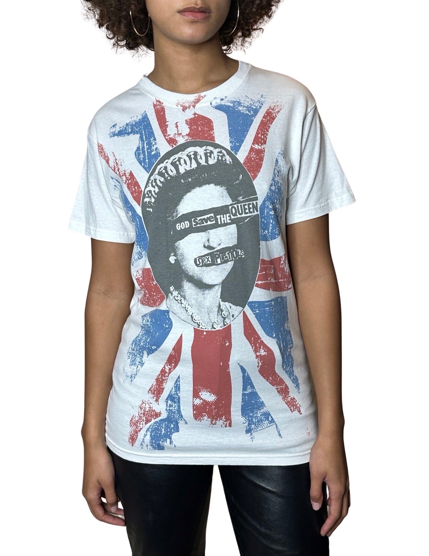 Vintage 1990's God Save The Queen - Sex Pistols Rock / Band T Shirt UK 8 - 12