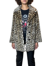 Original 1970's Vintage Leopard / Animal Print Faux Fur Coat UK 8 - 14