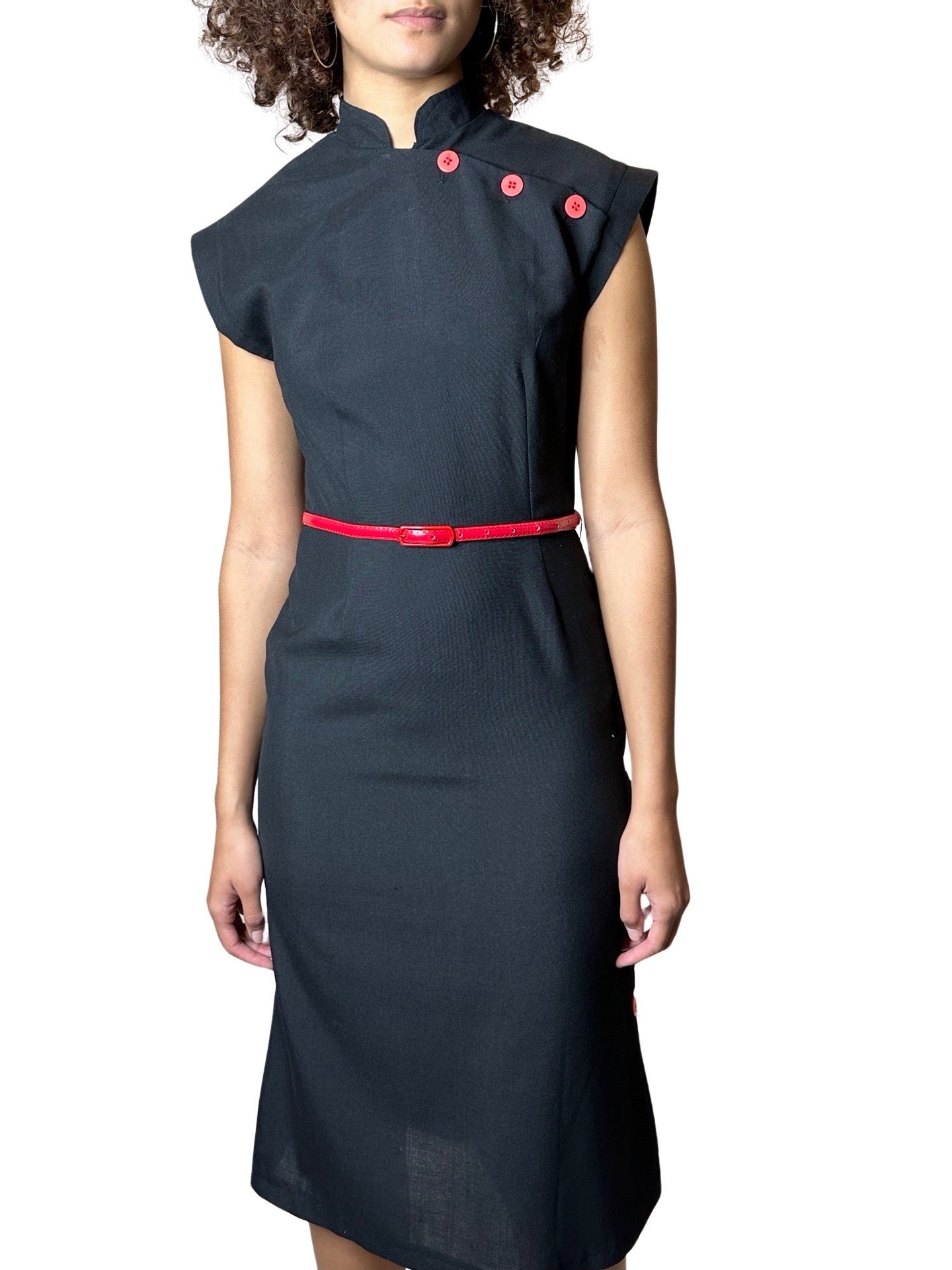 Original 1980's Vintage Chelsea Girl Little Black Dress UK 10 - 14