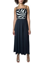 Original Vintage 1970's Black & White Disco Dress UK 8 - 10