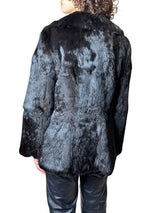 Original Vintage 1970's Dark Brown Fur Coat UK 8 - 14