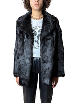 Original Vintage 1970's Dark Brown Fur Coat UK 8 - 14
