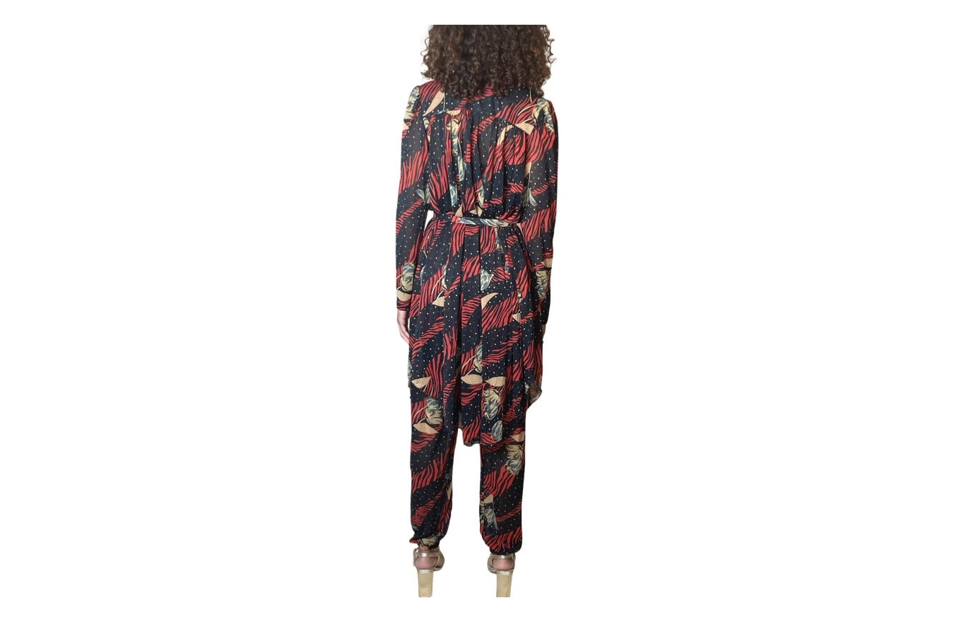 Gorgeous Vintage Virginie - Paris Two Piece Dress & Trousers Set UK 8 - 12