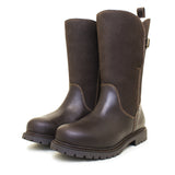 Quebec Waterproof Zip-up Wool Lined Boots - Brown