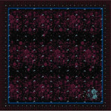 VASSILISA Scarf in Burgundy Colour: Bunnies and Florals Print