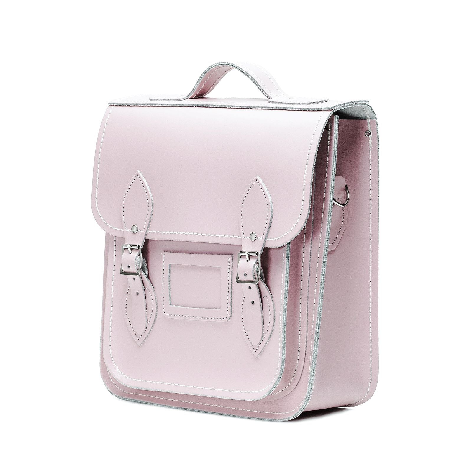 Handmade Leather City Backpack - Rose Quartz