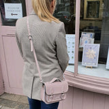Leather Midi Satchel - Rose Quartz