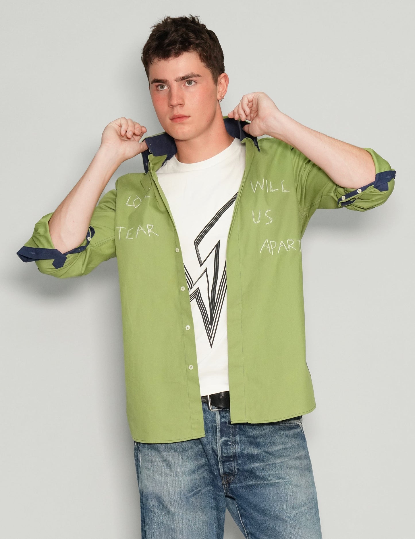 'Love Will Tear Us Apart' Green Shirt