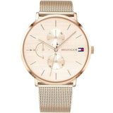 Tommy Hilfiger Women’s Watch Stainless Steel Rose Gold Mesh Strap With Rose Gold Dial 1781944 Jenna