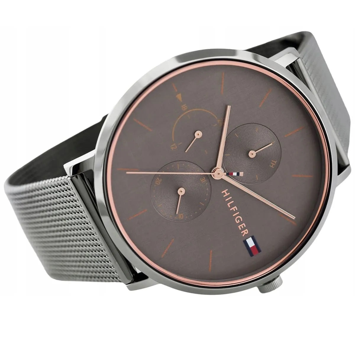 Tommy Hilfiger Women's Watch Stainless Steel Grey Mesh Strap With Grey Dial 1781945 Jenna