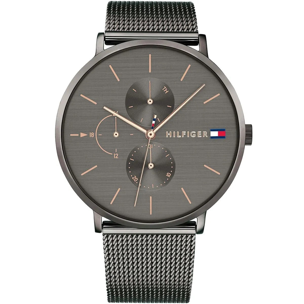 Tommy Hilfiger Women's Watch Stainless Steel Grey Mesh Strap With Grey Dial 1781945 Jenna