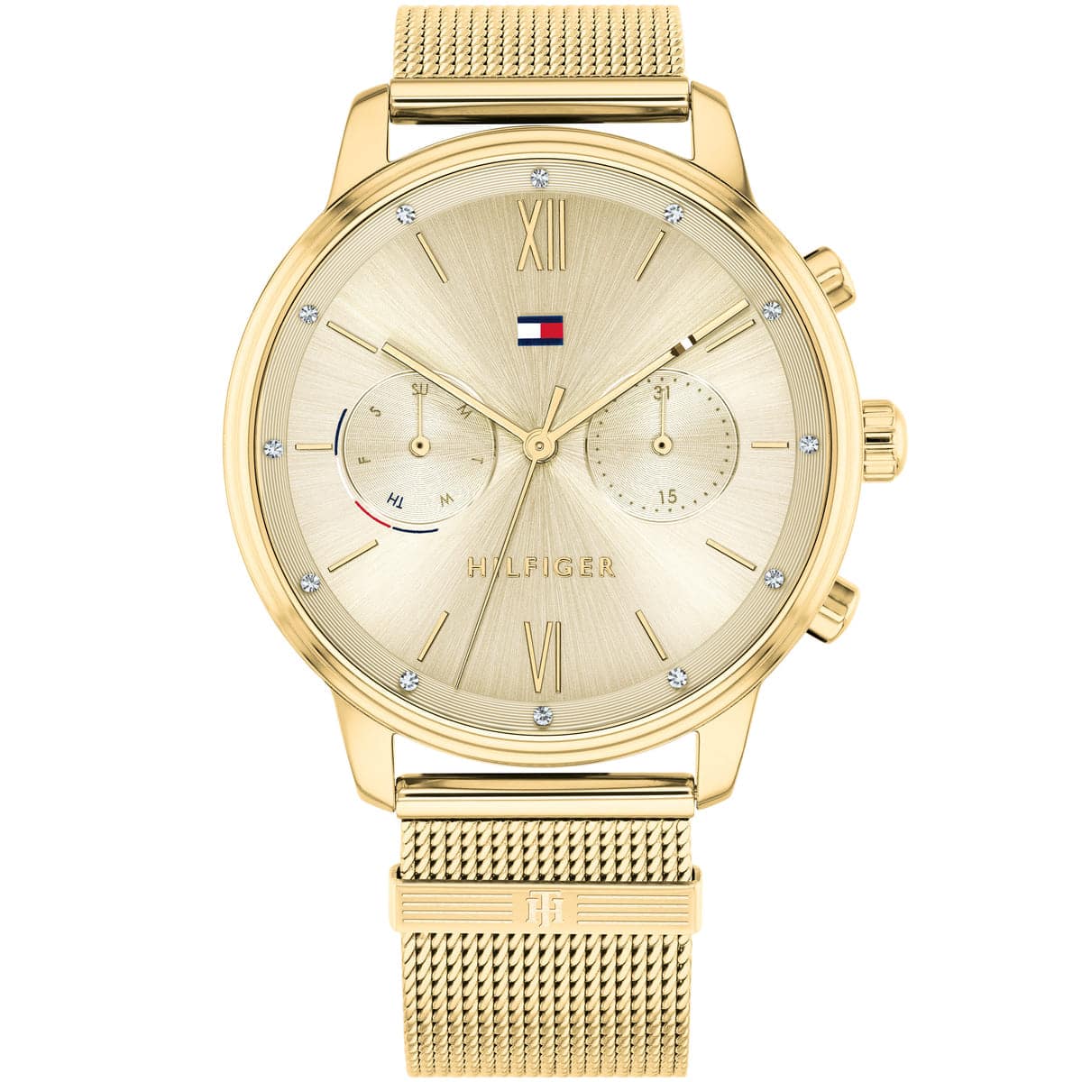 Tommy Hilfiger Women’s Watch Stainless Steel Gold Mesh Strap With Gold Dial 1782302