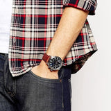 Tommy Hilfiger Men’s Watch Leather Brown Strap With Blue Dial And Silver Case 1791066