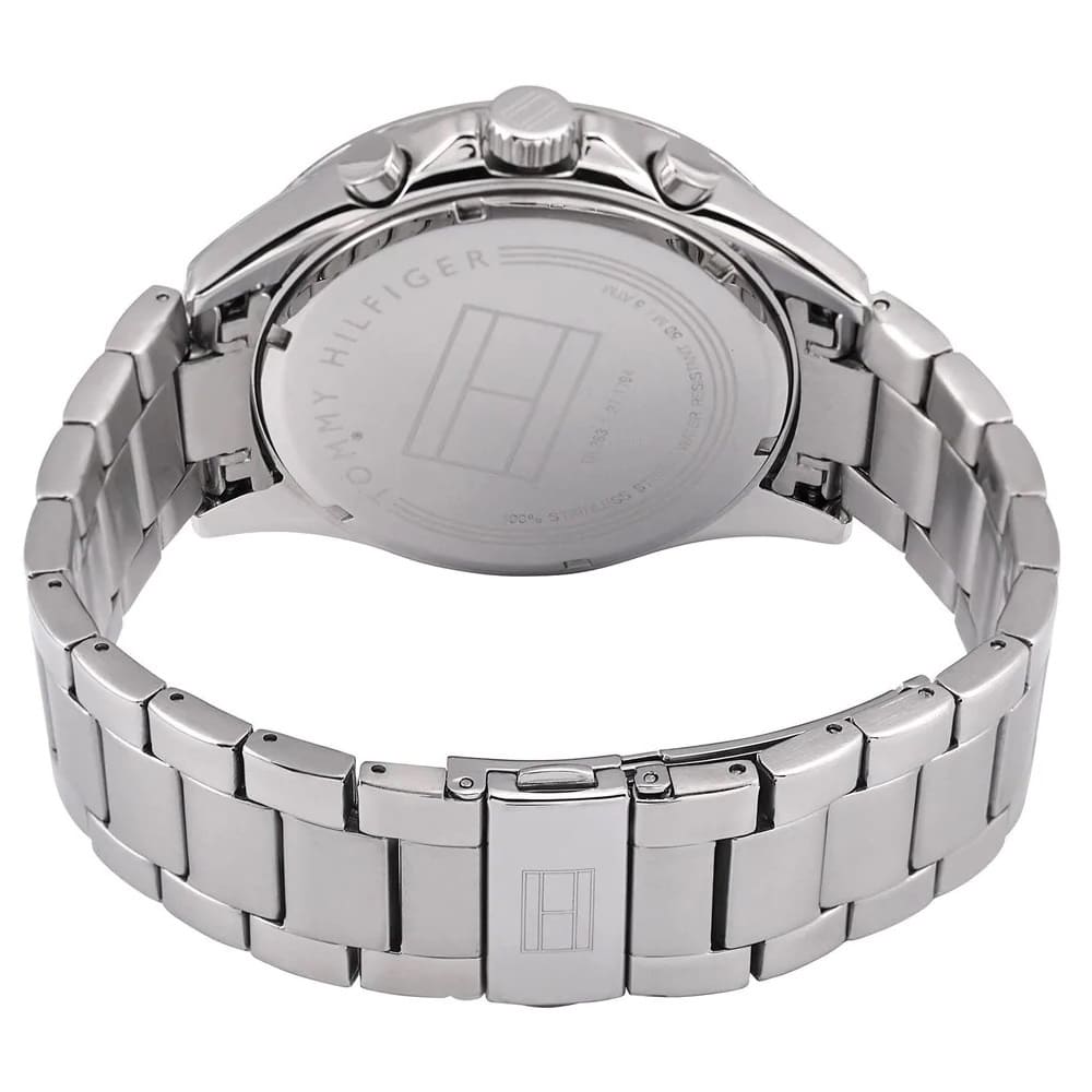 Tommy Hilfiger Men’s Watch Stainless Steel Silver Strap With Black Dial 1791104