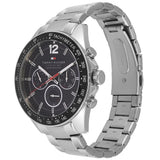 Tommy Hilfiger Men’s Watch Stainless Steel Silver Strap With Black Dial 1791104