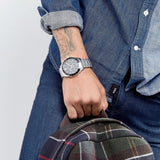 Tommy Hilfiger Men’s Watch Stainless Steel Silver Strap With Black Dial 1791104