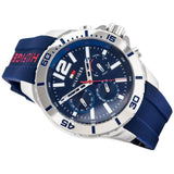Tommy Hilfiger Men’s Watch Silicone Blue Strap With Blue Dial And Silver Case 1791142
