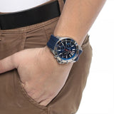 Tommy Hilfiger Men’s Watch Silicone Blue Strap With Blue Dial And Silver Case 1791142