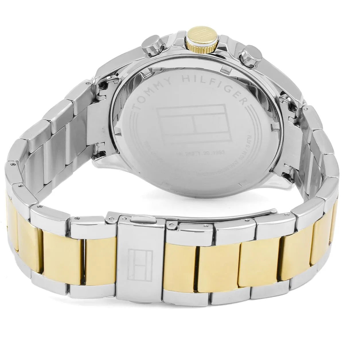 Tommy Hilfiger Men’s Watch Stainless Steel Silver And Gold Strap With White Dial 1791226