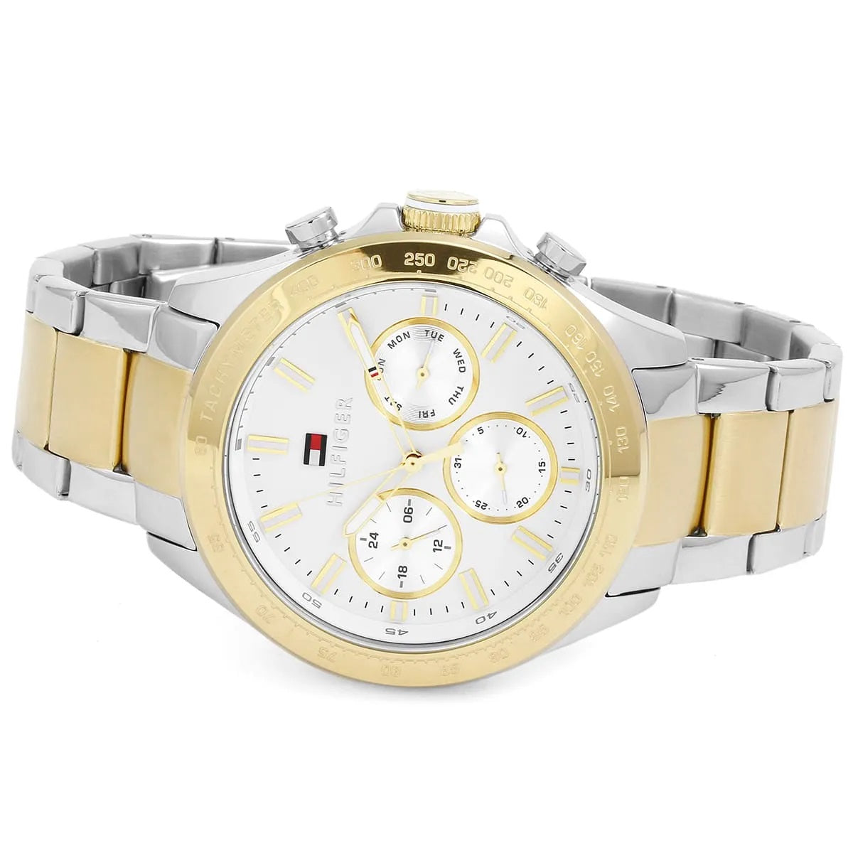 Tommy Hilfiger Men’s Watch Stainless Steel Silver And Gold Strap With White Dial 1791226