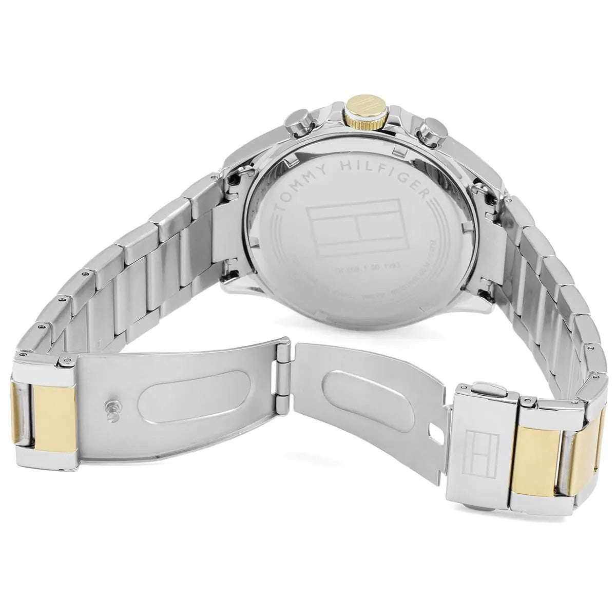 Tommy Hilfiger Men’s Watch Stainless Steel Silver And Gold Strap With White Dial 1791226