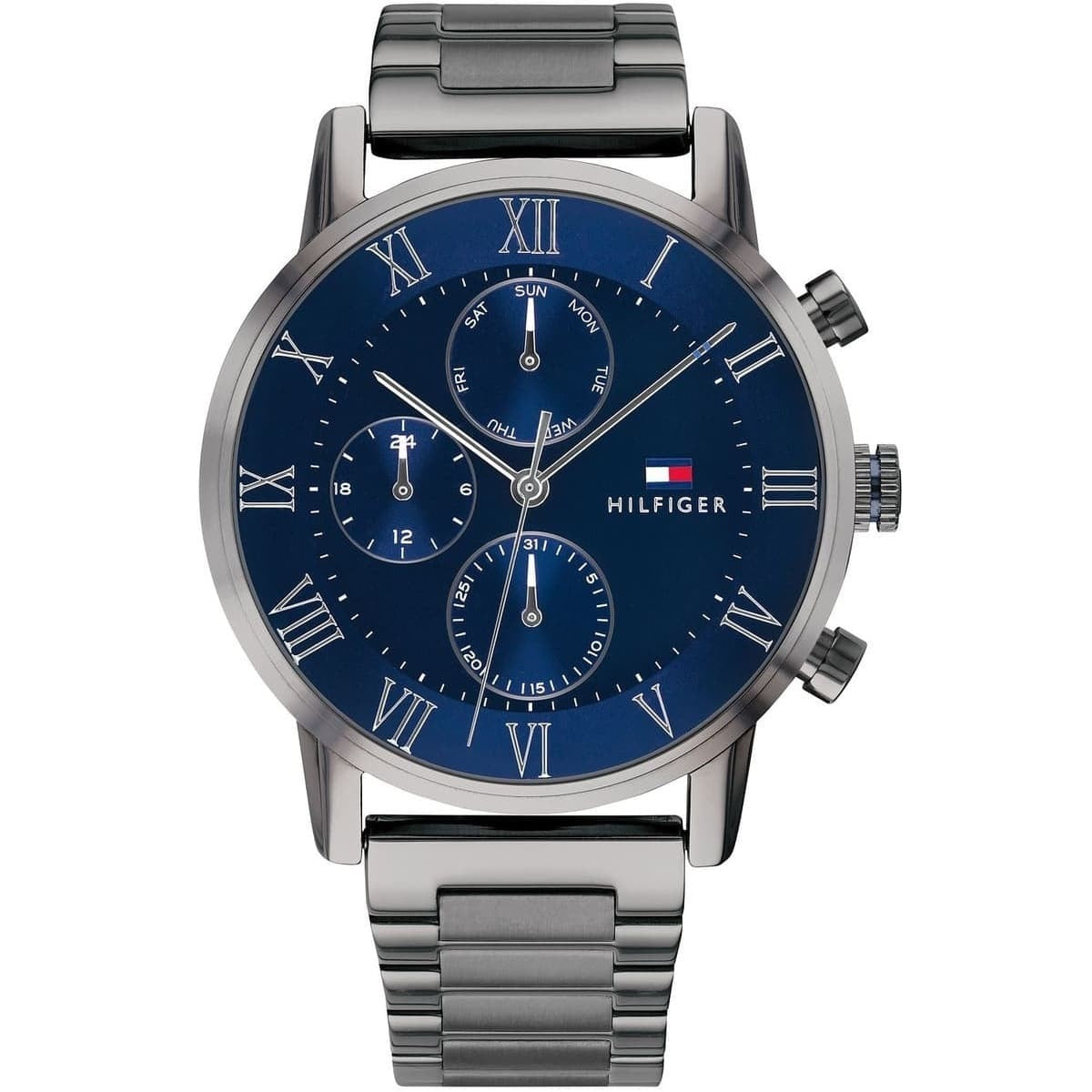 Tommy Hilfiger Men’s Watch Stainless Steel Grey Strap With Blue Dial 1791456