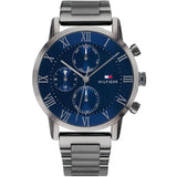 Tommy Hilfiger Men’s Watch Stainless Steel Grey Strap With Blue Dial 1791456