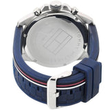 Tommy Hilfiger Men’s Watch Blue Silicone Strap With Blue Dial And Silver Case 1791476