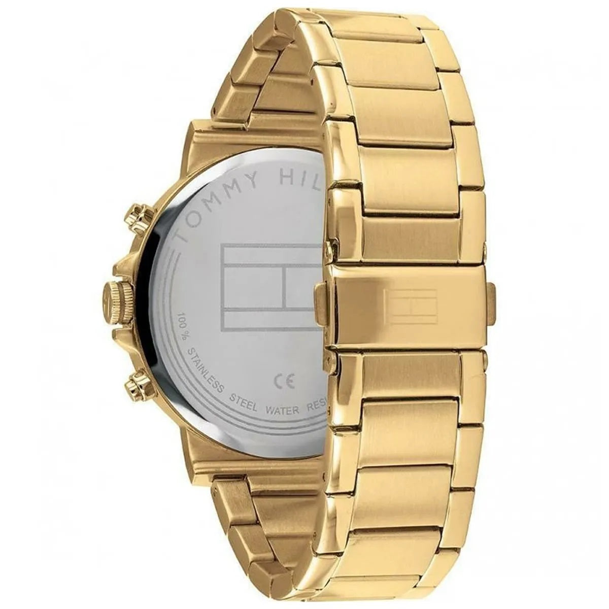 Tommy Hilfiger Men’s Watch Stainless Steel Gold Strap With White Dial And Gold Case 1791538