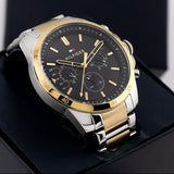 Tommy Hilfiger Men’s Watch Two-Tone Silver & Gold Strap With Black Dial 1791559