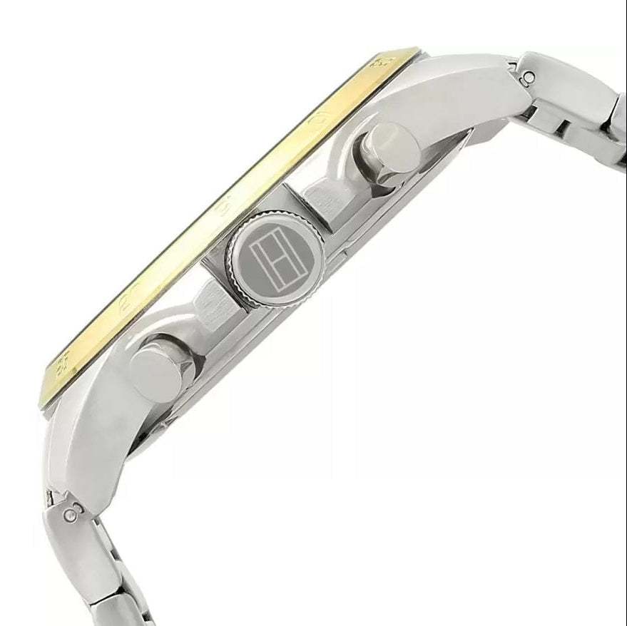 Tommy Hilfiger Men’s Watch Two-Tone Silver & Gold Strap With Black Dial 1791559