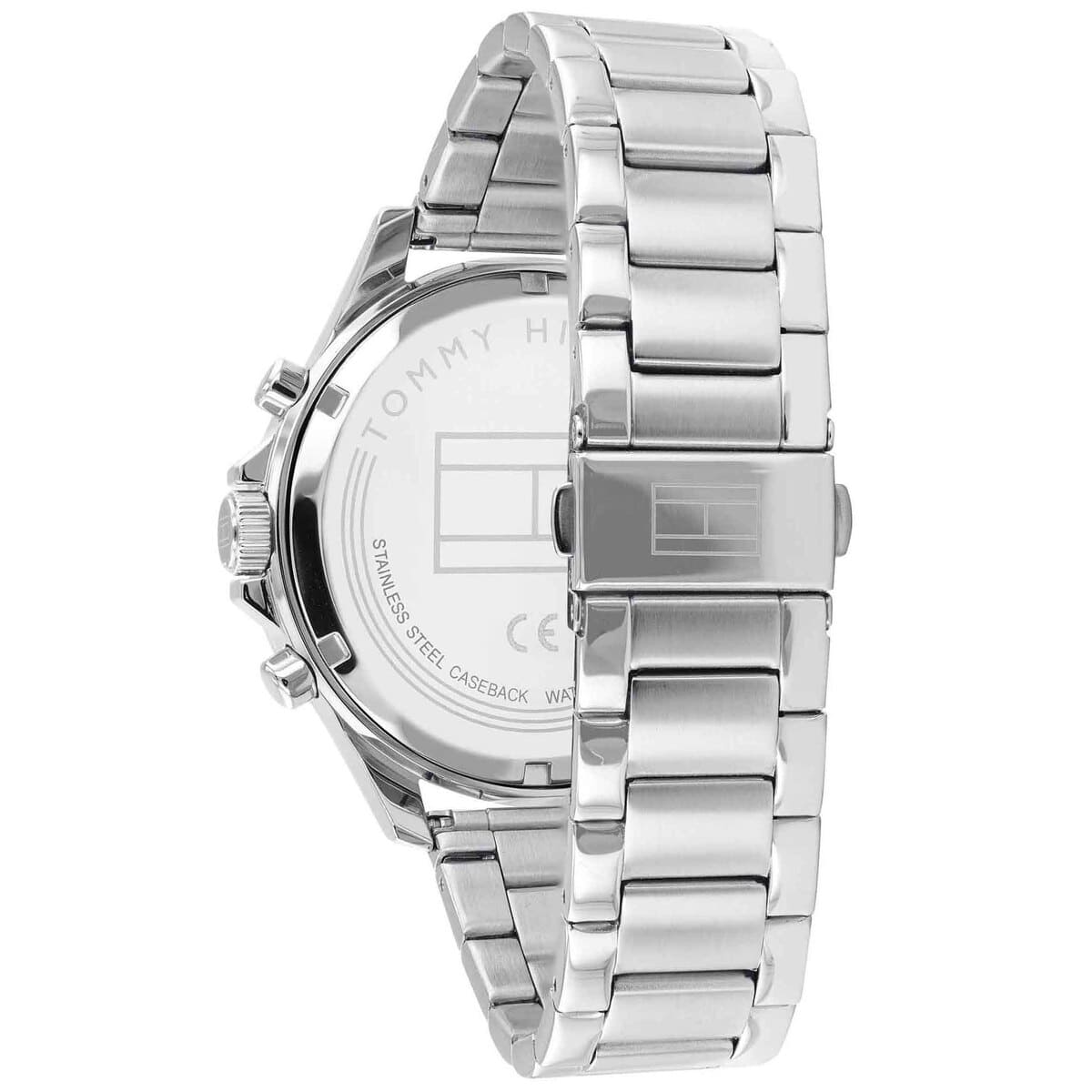 Tommy Hilfiger Men's Watch Stainless Steel Silver Strap With Blue Dial 1791718