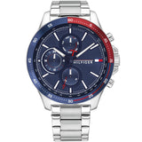 Tommy Hilfiger Men's Watch Stainless Steel Silver Strap With Blue Dial 1791718
