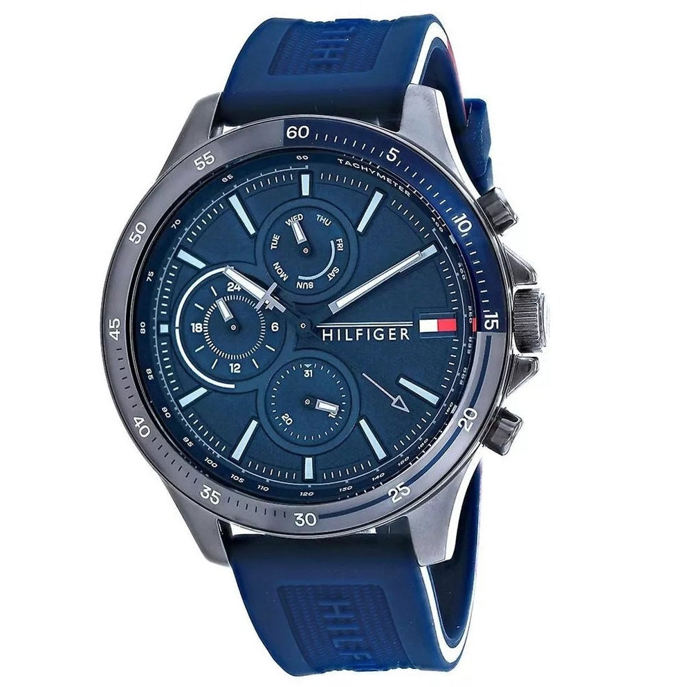 Tommy Hilfiger Men’s Watch Silicone Blue Strap With Blue Dial 1791721