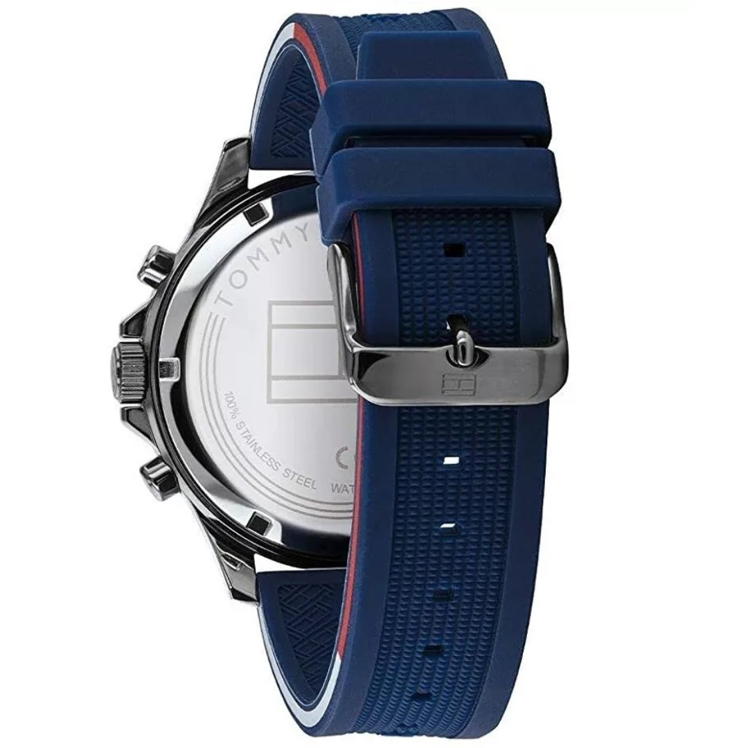 Tommy Hilfiger Men’s Watch Silicone Blue Strap With Blue Dial 1791721