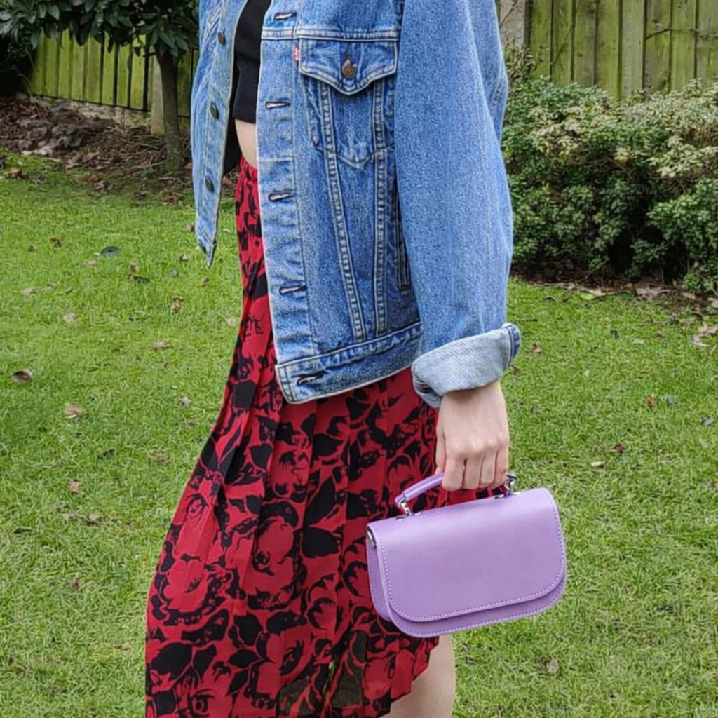 Aura Handmade Leather Bag - Pastel Violet