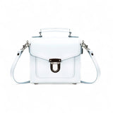 Handmade Leather Sugarcube Handbag - White